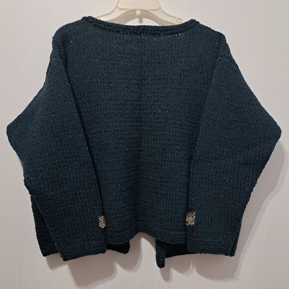 Vintage Knitting Needles For Margaret Hill Crochet Knit Sweater XL Green/Blue - Picture 17 of 17